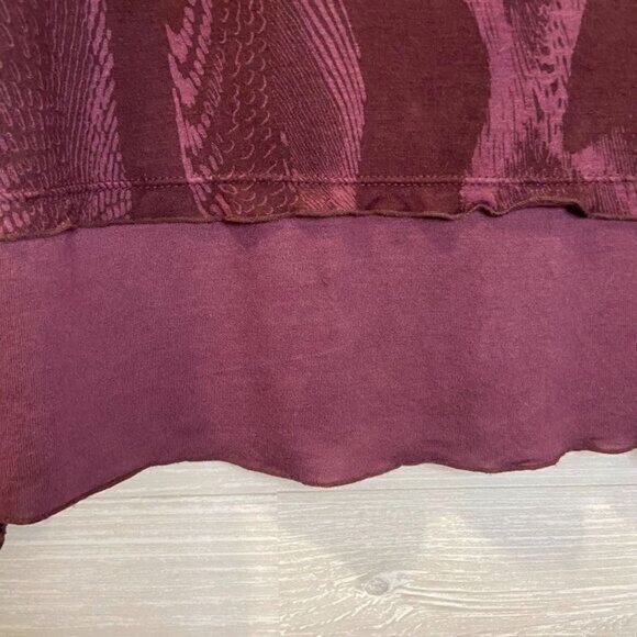 Duniv Women's Long Sleeve Layered Chiffon Hem Casual Shirts - Picture 4 of 5